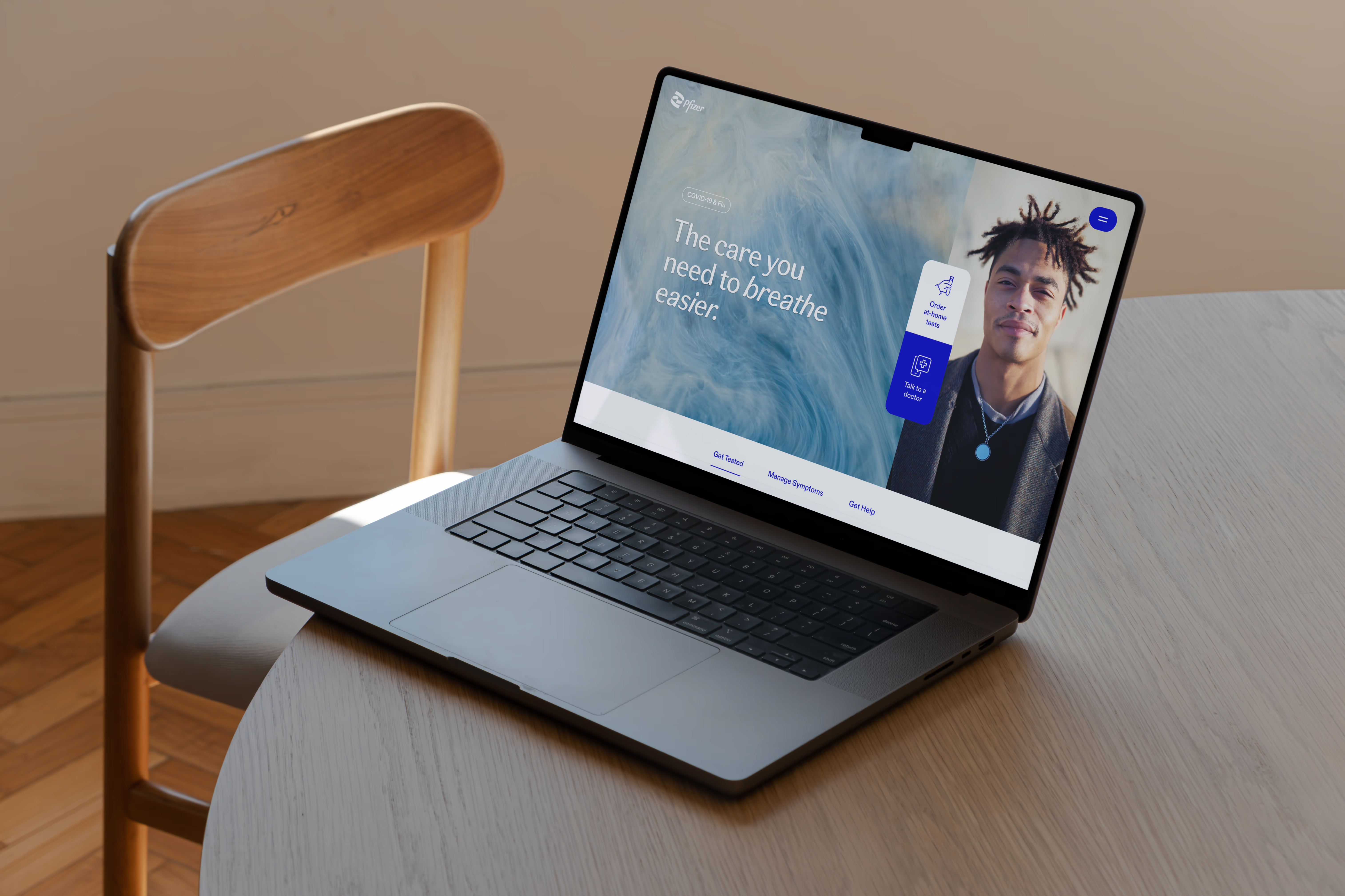 A mockup of the project