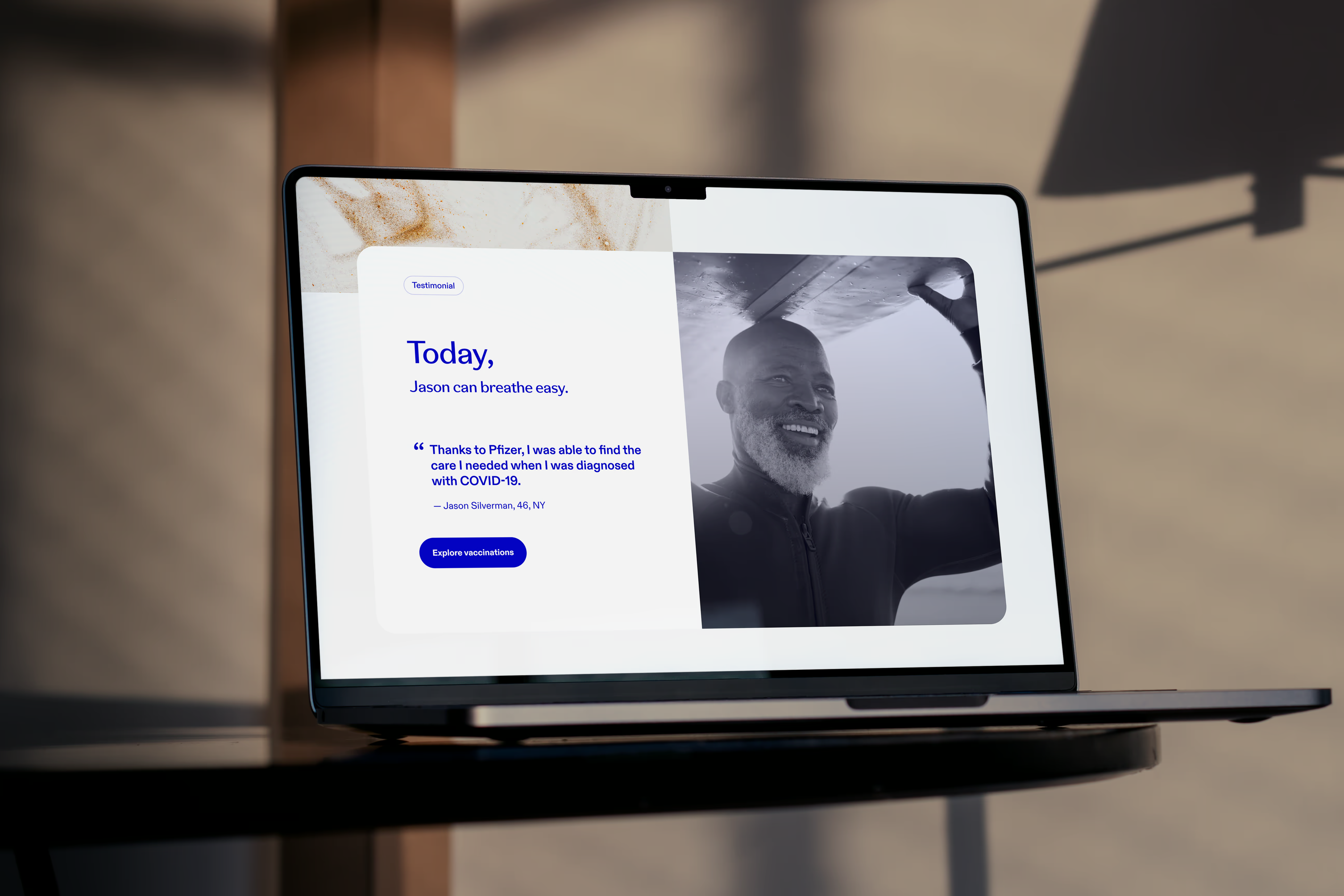 A mockup of the project