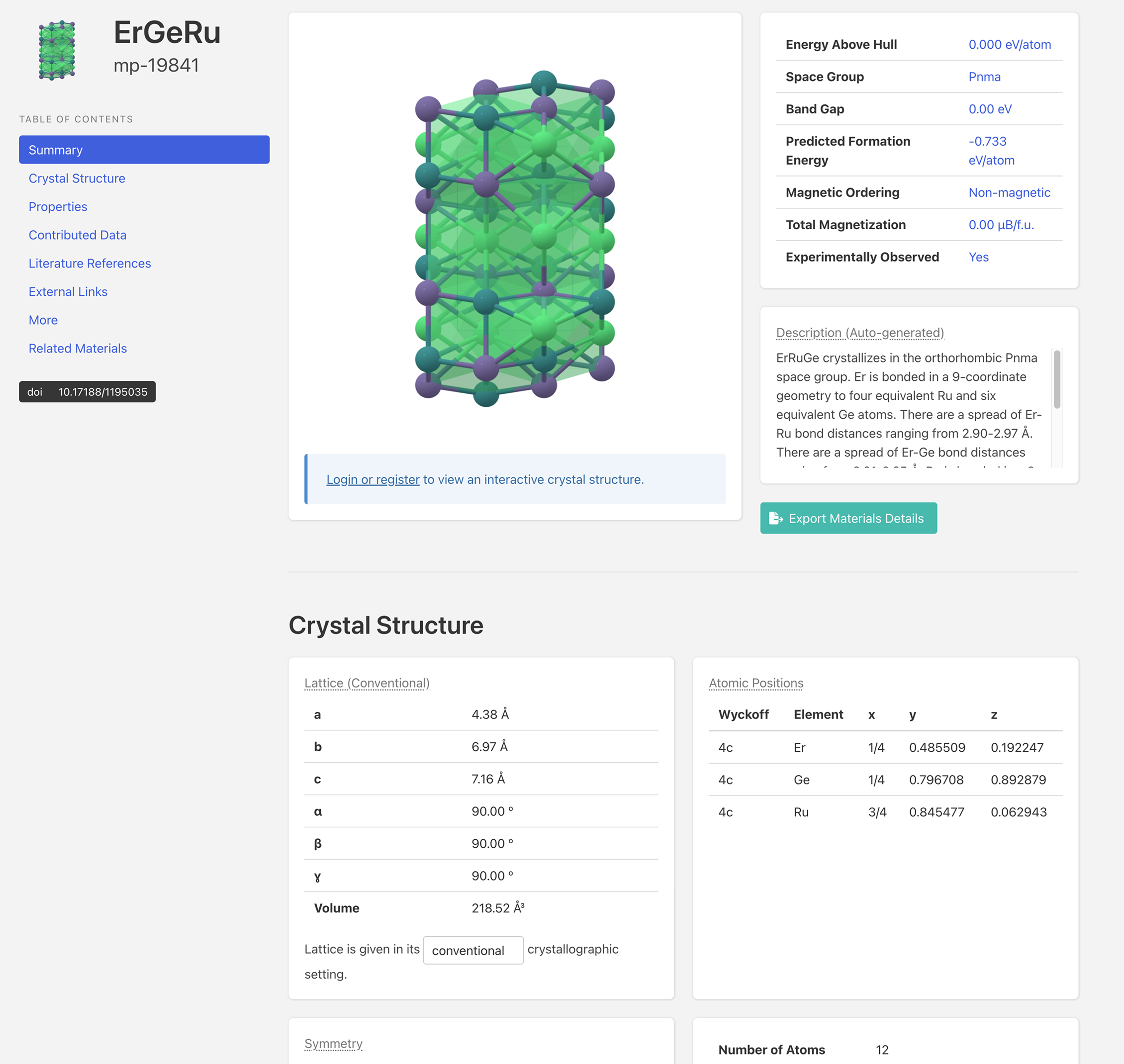 Material’s Project